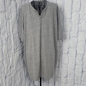 Lucky Brand Men's Gray Short Sleeve Henley Casual Shirt XXL